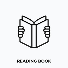 reading book icon vector. reading sign symbol