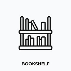 bookshelf icon vector. bookshelf sign symbol