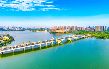 Fototapeta na wymiar Li Lake bridge, Wuxi, Jiangsu Province, China