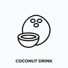 coconut icon vector. coconut drink sign symbol