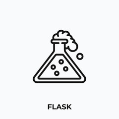 flask icon vector. experiment sign symbol