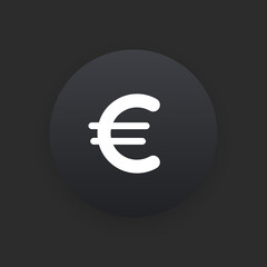 Euro -  Matte Black Web Button