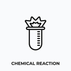 chemical reaction icon vector. chemical reaction sign symbol