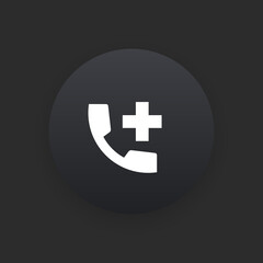 Obraz premium Emergency Line - Matte Black Web Button