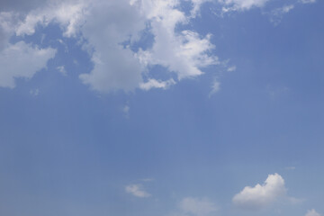 blue sky and clouds for the background.