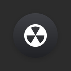 Hazard -  Matte Black Web Button