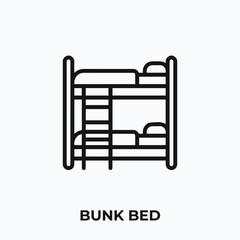 bunk bed icon vector. bunk bed sign symbol
