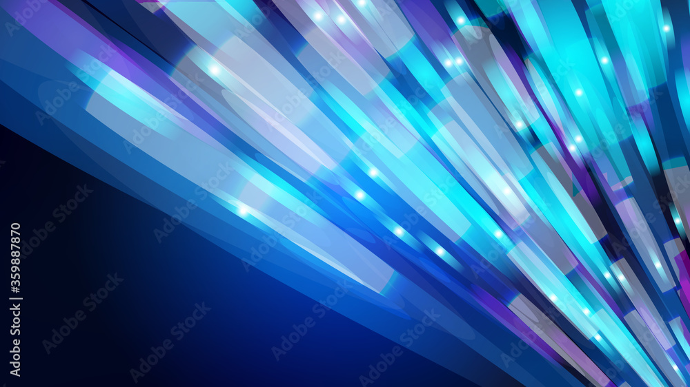 Aufkleber beautiful abstract blue glowing shiny color texture blurred with bokeh effect from circles and lines