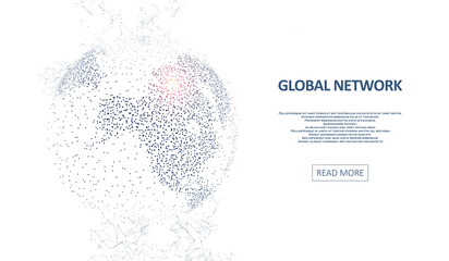 Fototapeta premium Technology image of globe