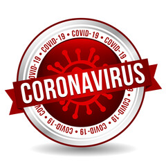 Coronavirus COVID-19 Stamp. Epidemic Badge.