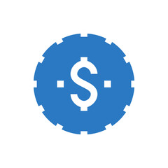 Coins Stack Related Vector Glyph Icon. Isolated on White Background. Vector Illustration.