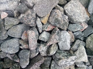 background of various gray natural stones