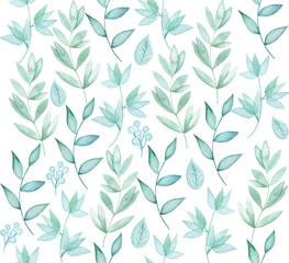 Seamless pattern with hand-painted watercolor branches. Perfect for your project, wedding invitation, greeting card, photos, blogs, wallpaper, pattern, texture and more