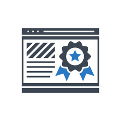 Page Quality Related Vector Glyph Icon. Isolated on White Background. Vector Illustration.