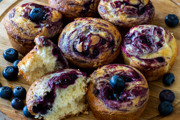 Blueberry muffins with blueberry