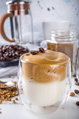 Trendy drink, dalgona coffee