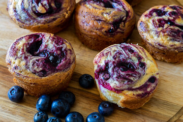 Blueberry muffins with blueberry