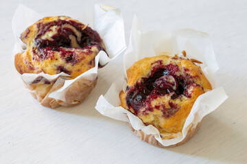Blueberry muffins with blueberry