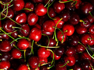 cherry berries fill the whole background