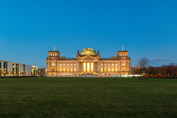 Berlin Reichstag Building night view