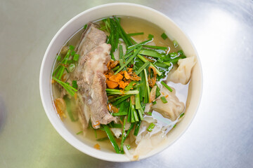 Delicious wonton noodle soup - vietnamese food