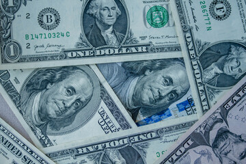 Dollars background, cash payments and settlements