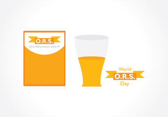 Vector illustration for World ORS day observed on 29th July