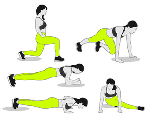 Exercise position set loose weight activity
