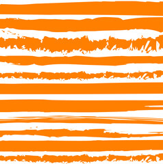 Abstract colorful orange paint brush and strokes, stripes horizontal  pattern background. colorful  nice brush strokes and hand drawn with horizontal lines background