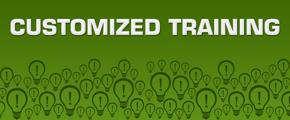 Customized Training Green Background Bulbs Bottom Text 