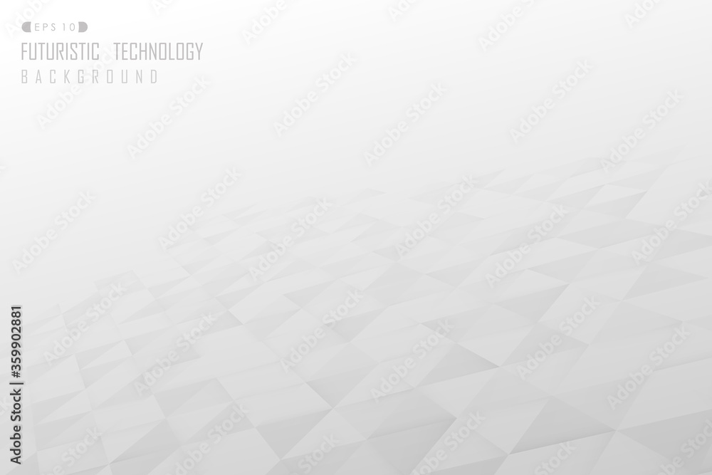 Poster abstract triangle pattern design of grey technology pattern design artwork background. illustration 