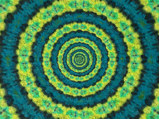 Mandala style abstract background with rough paper texture illustration