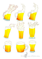 set of beer mugs
