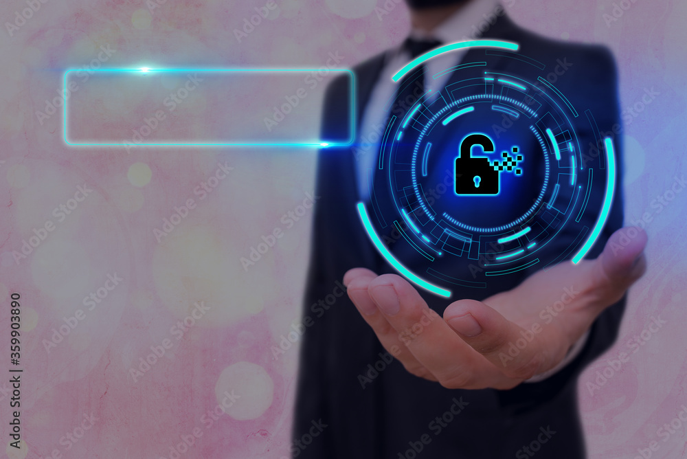  graphics padlock for web data information security application system