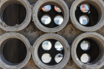 City architecture round concrete pattern