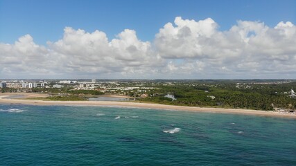 Aerial view of Buraquinho Beach, Bahia