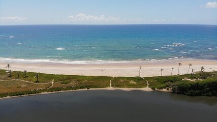 Aerial view of Buraquinho Beach, Bahia