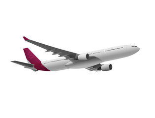 Airplanes with maroon tails was flying