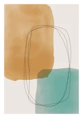 Papier Peint photo autocollant Minimaliste art Composition peinte à la main artistique minimaliste créative abstraite à la mode