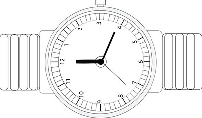 A beautiful analog watch vector illustration in Nepal