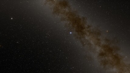 Cosmic landscape, beautiful science fiction wallpaper with endless deep space. 3D render