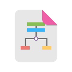 Site map template icon illustration in flat design style.