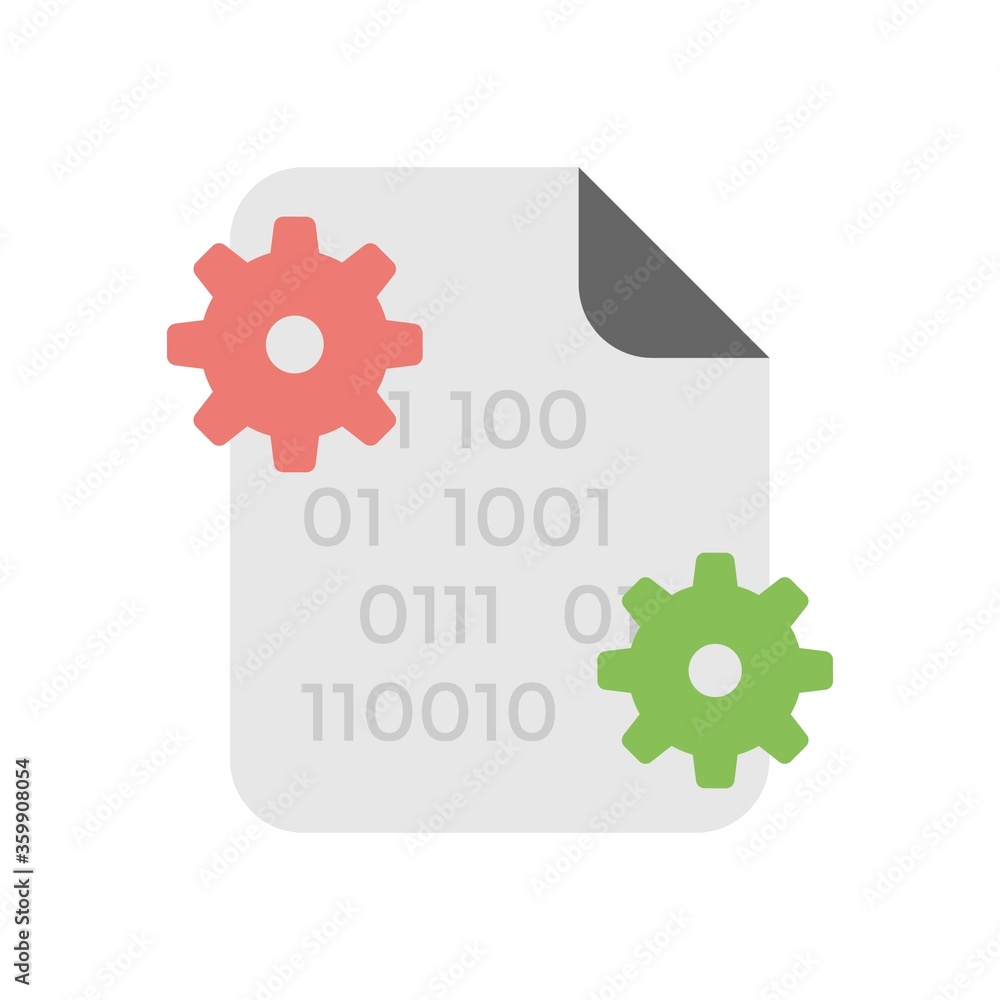 Poster computer software configuration dll file icon. system settings file symbol.