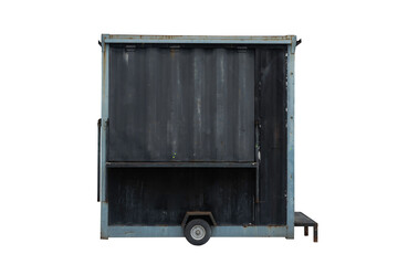 old container modified box  use to be mobility vintage or retro beverage shop  with clipping path