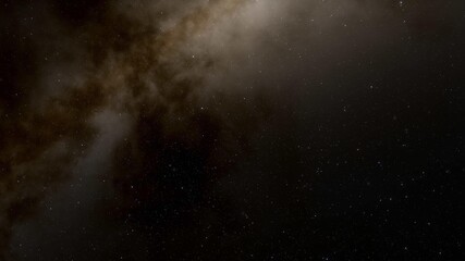 Cosmic landscape, beautiful science fiction wallpaper with endless deep space. 3D render