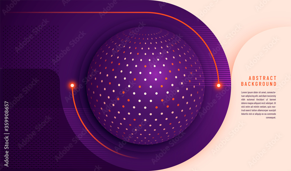 Aufkleber abstract technology background with circle and dots. vector illustration.