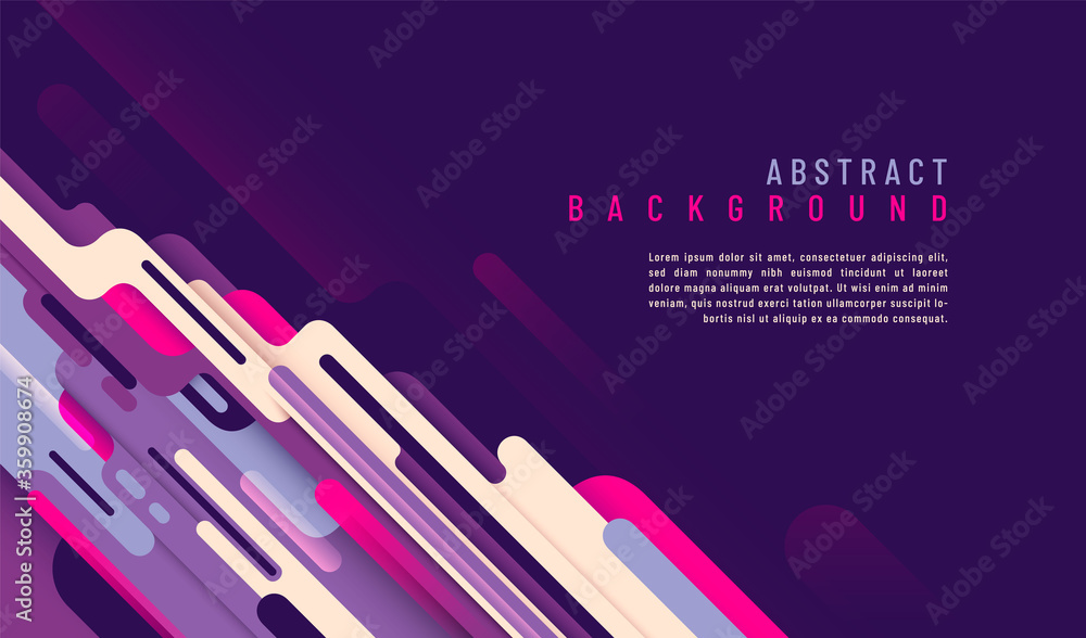Poster abstract technology template design with rounded shapes in futuristic style. vector illustration.