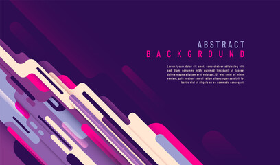 Abstract technology template design with rounded shapes in futuristic style. Vector illustration.