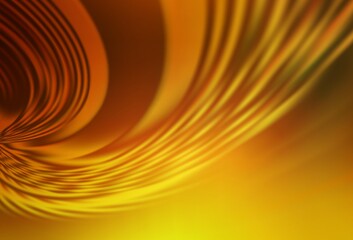 Light Orange vector backdrop with curved lines. Glitter abstract illustration with wry lines. New composition for your brand book.