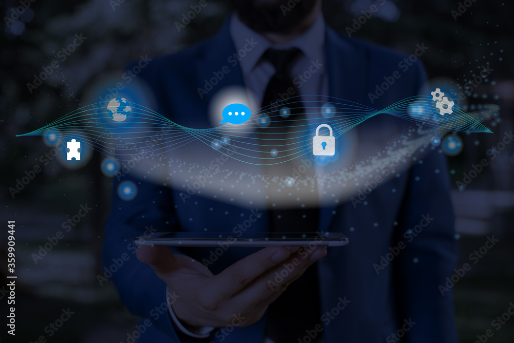 Poster web search digital information futuristic technology network connection